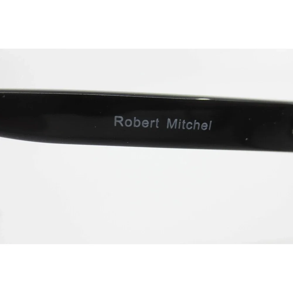 Robert Mitchel RM 9003 Matte Black Rectangular Eyeglasses Frames 54-18-145 Mens